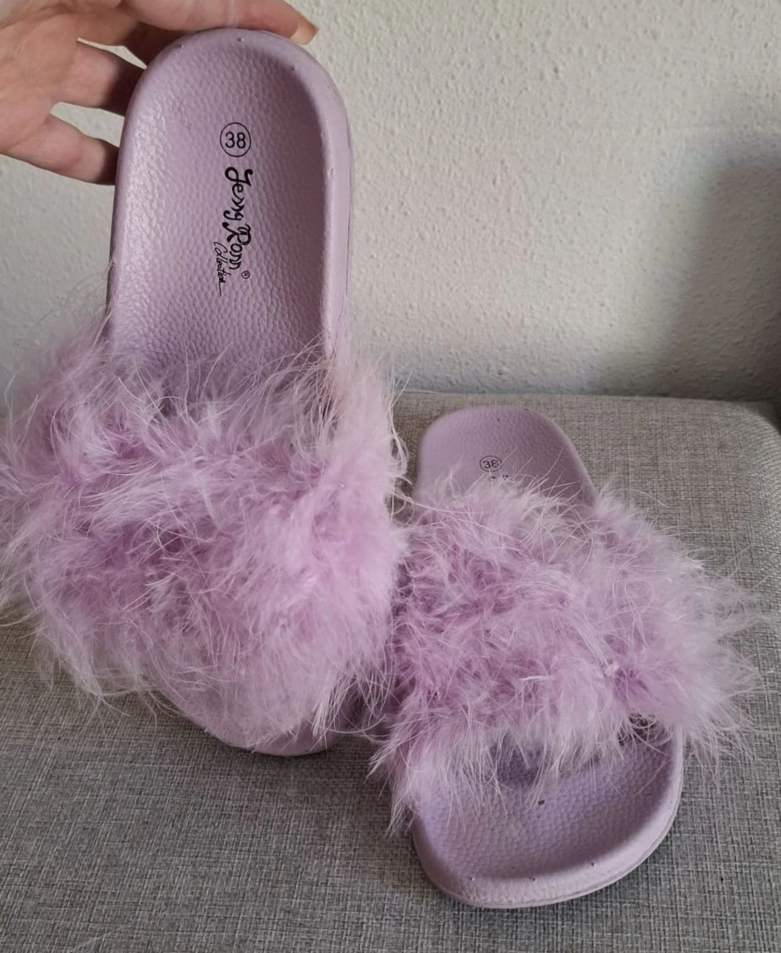 Sandalias lilas con Pelo limite edition Y2K – photo 2